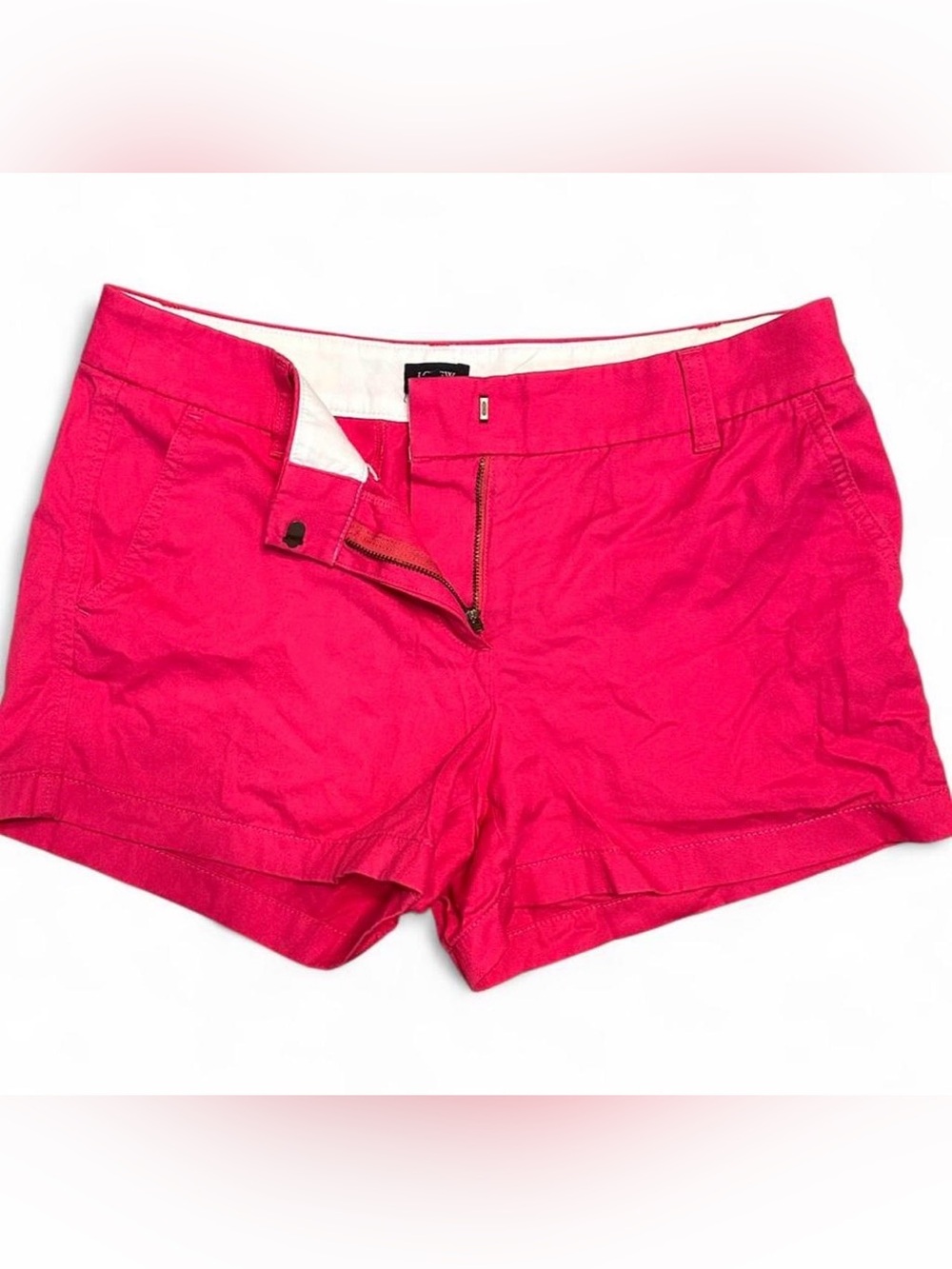 J. Crew Hot Pink Cotton Chino Bermuda Shorts size 8 - Picture 6 of 7